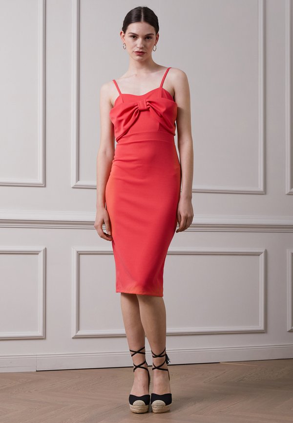 WAL G. WGXZL WEDDING - PARIS BOW MIDI DRESS