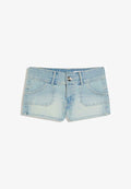 Bershka Denim shorts - light blue
