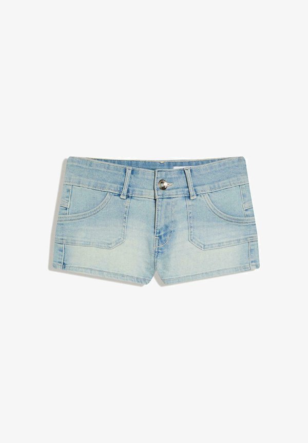 Bershka Denim shorts - light blue