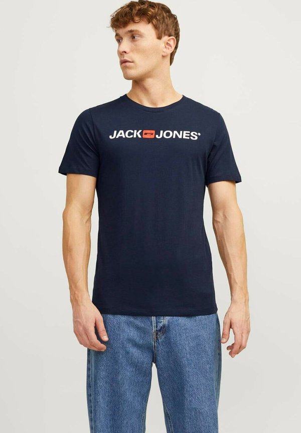 Jack & Jones RUNDHALS 4 STÜCK - Print T-shirt - x weiß x navy x schwarz