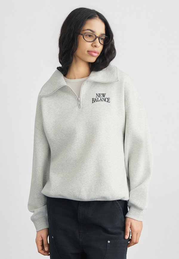 New Balance LINEAR HERITAGE HALF ZIP - Sweatshirt - grey