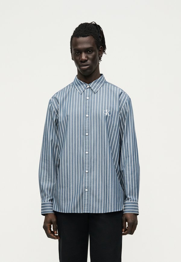 Calvin Klein Jeans STRIPE WASHED - Shirt - dark denim