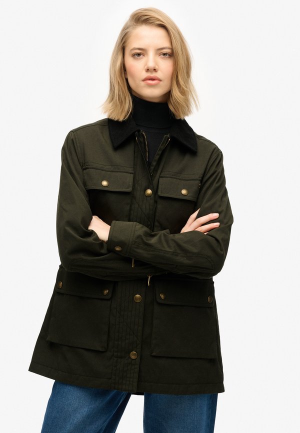 Superdry & Co WAX - Short coat - surplus goods olive green