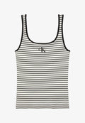 Calvin Klein Jeans STRIPED MONOLOGO SCOOP  - Top - black