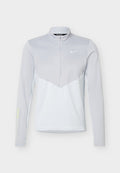 Nike Performance WINTERIZED PACER  - Fleece jumper - pure platinum/light smoke grey/volt