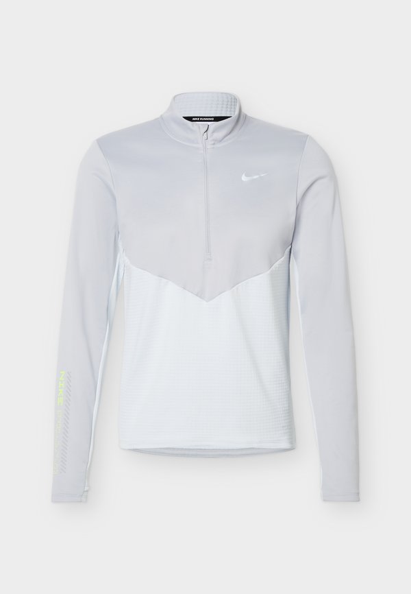 Nike Performance WINTERIZED PACER  - Fleece jumper - pure platinum/light smoke grey/volt