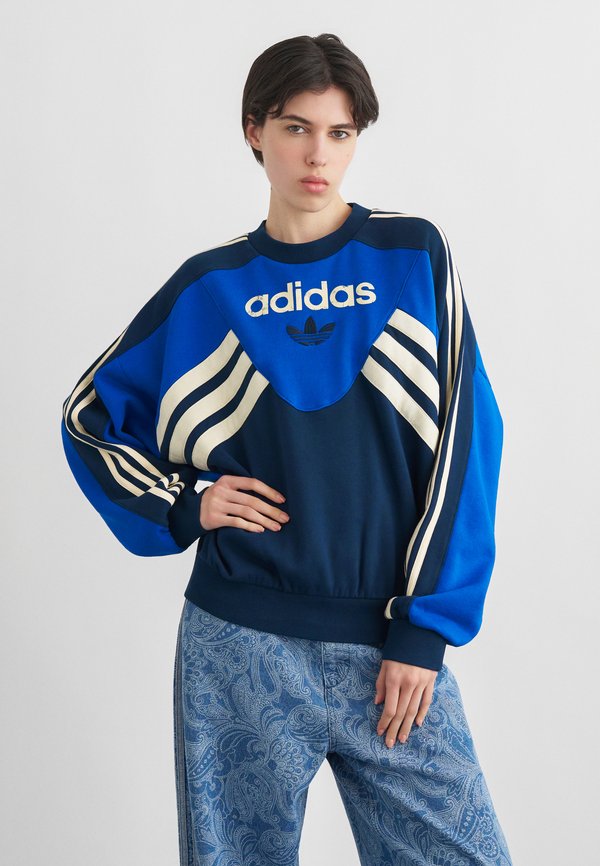 adidas Originals GRAPHIC CREW - Sweatshirt - bold blue/night indigo