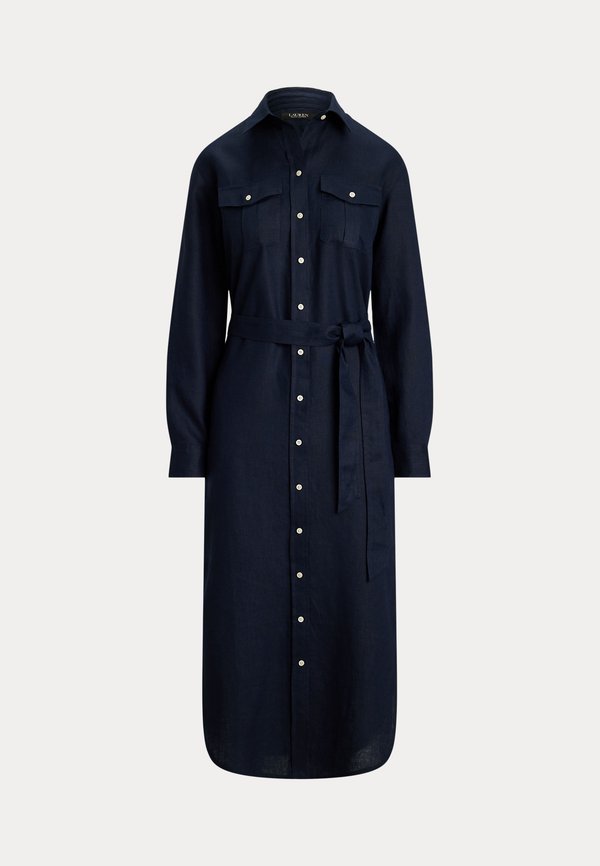 Lauren Ralph Lauren BELTED LINEN MIDI SHIRTDRESS