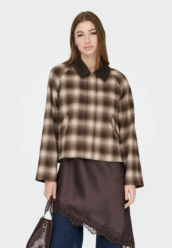 ONLY Corduroy ONLKINE Corduroy - Summer jacket - chocolate martini