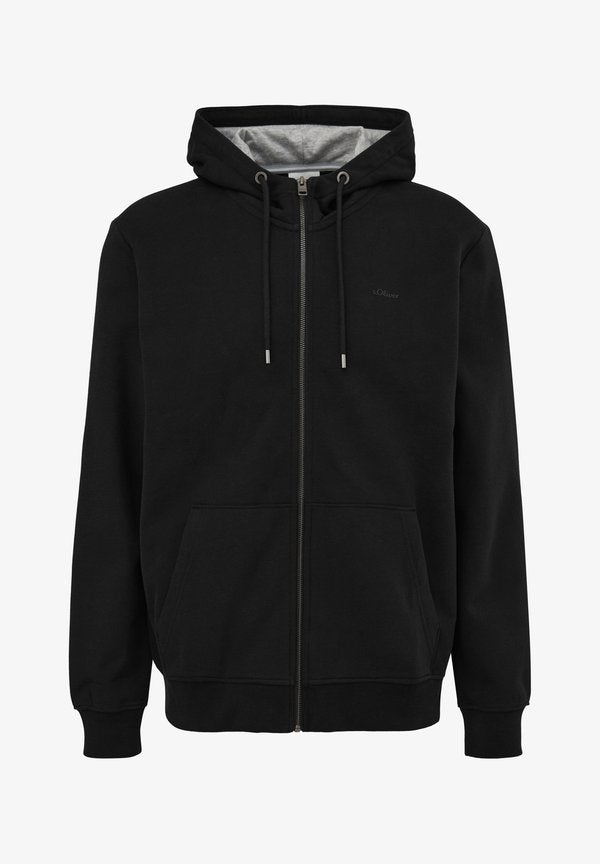 s.Oliver Zip-up sweatshirt - schwarz