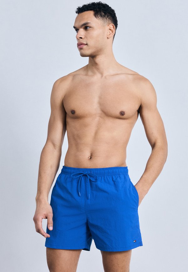 Tommy Hilfiger FLAG EMBROIDERY MID LENGTH SWIM SHORTS - Swimming shorts - regal blue