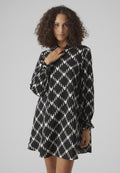 Vero Moda VMGINAS BETINE SHORT DRESS - Day dress - black