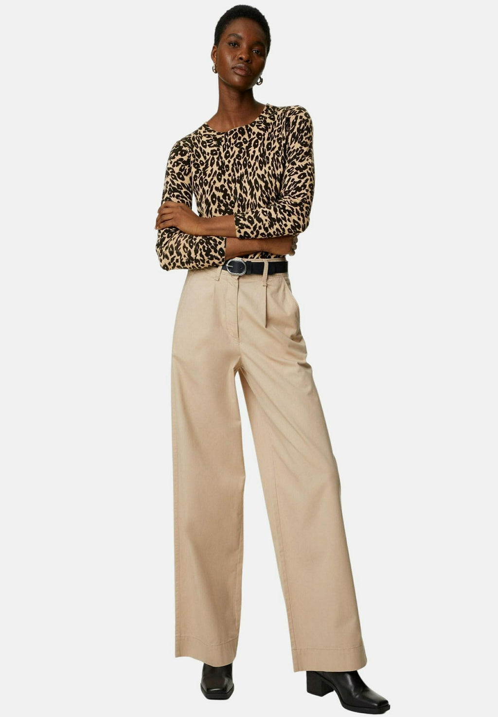 Marks & Spencer SUPERSOFT ANIMAL PRINT CREW NECK