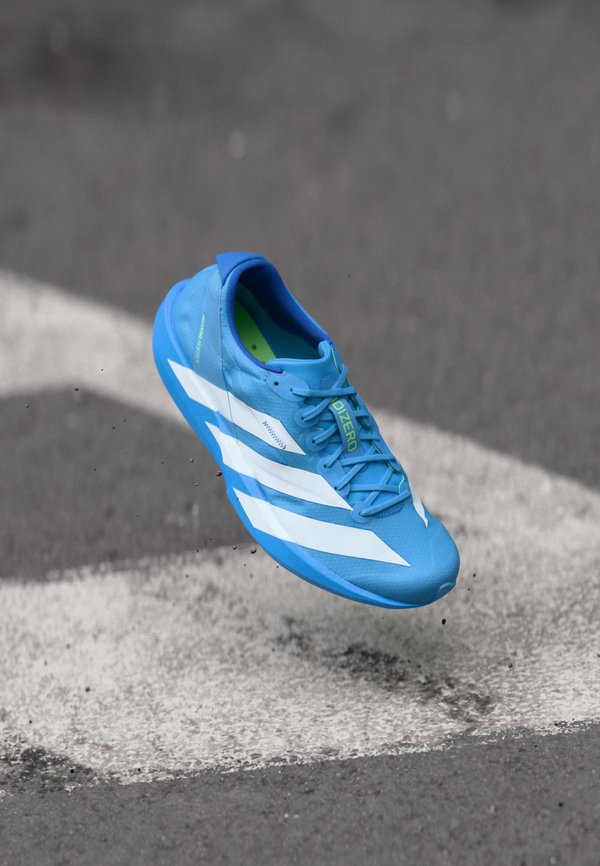 adidas Performance ADIZERO ADIOS 9 - Road running shoes - blue burst/footwear white/lime burst