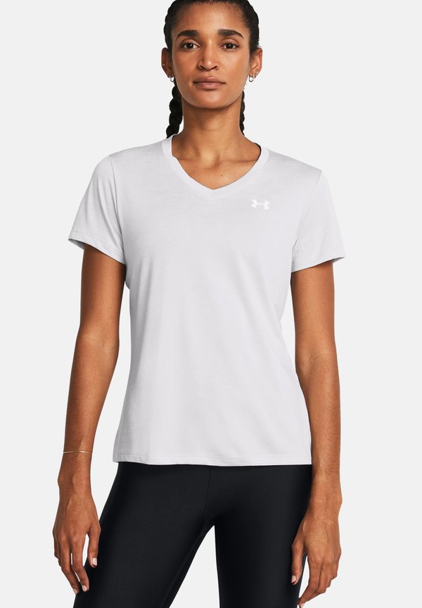 Under Armour TECH TWIST - Sports T-shirt - halo gray white