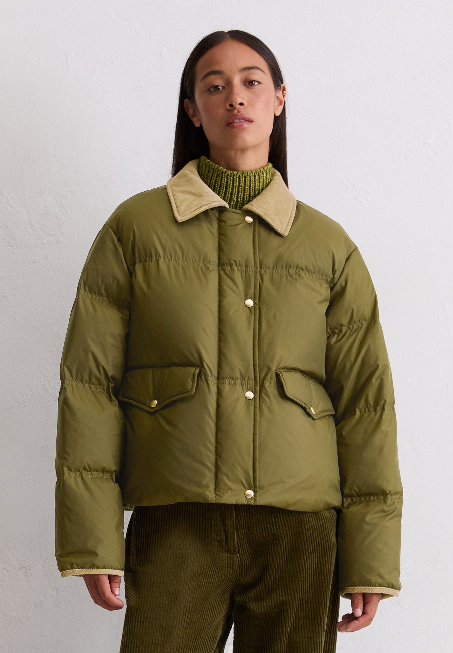 Marc O'Polo JACKET CONTRAST COLLAR FLAP POCKETS