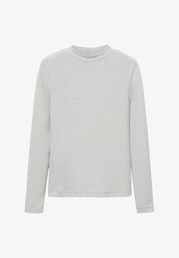 Mango Long sleeved top - light grey