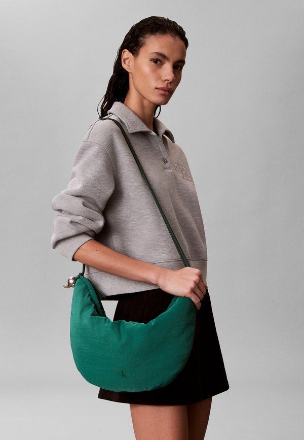 Calvin Klein SMALL HOBO BAG - Handbag - enchanted forest