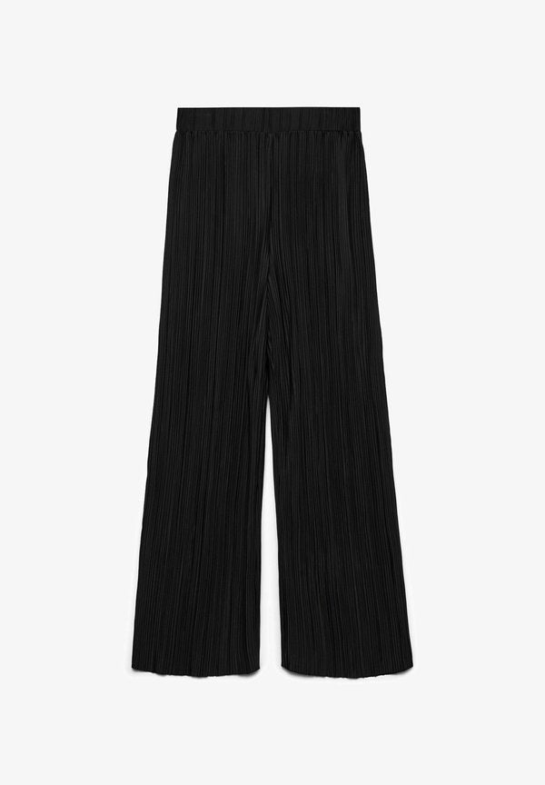 Vero Moda Plissé VMPAIGE - Trousers - black