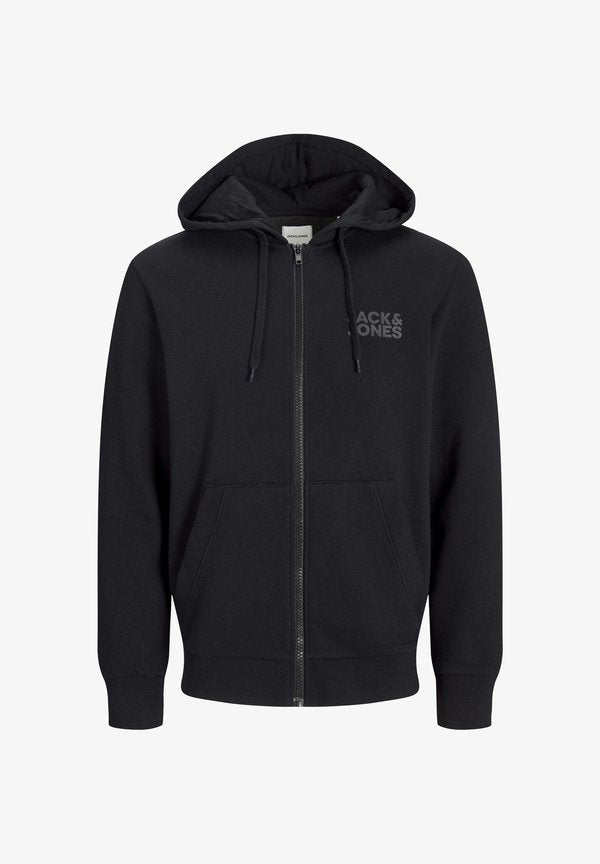 Jack & Jones Zip-up sweatshirt - black