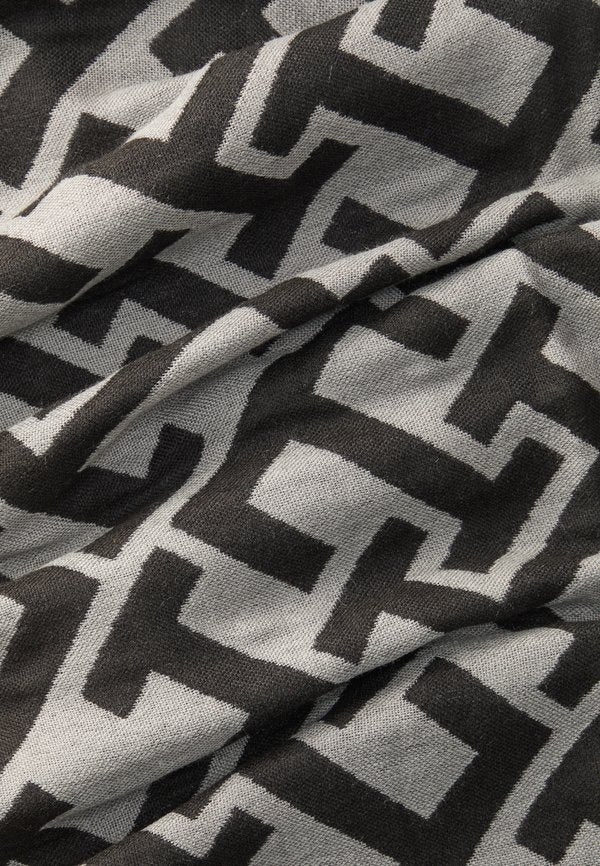 Tommy Hilfiger TH MONOGRAM JACQUARD SCARF WITH WOOL