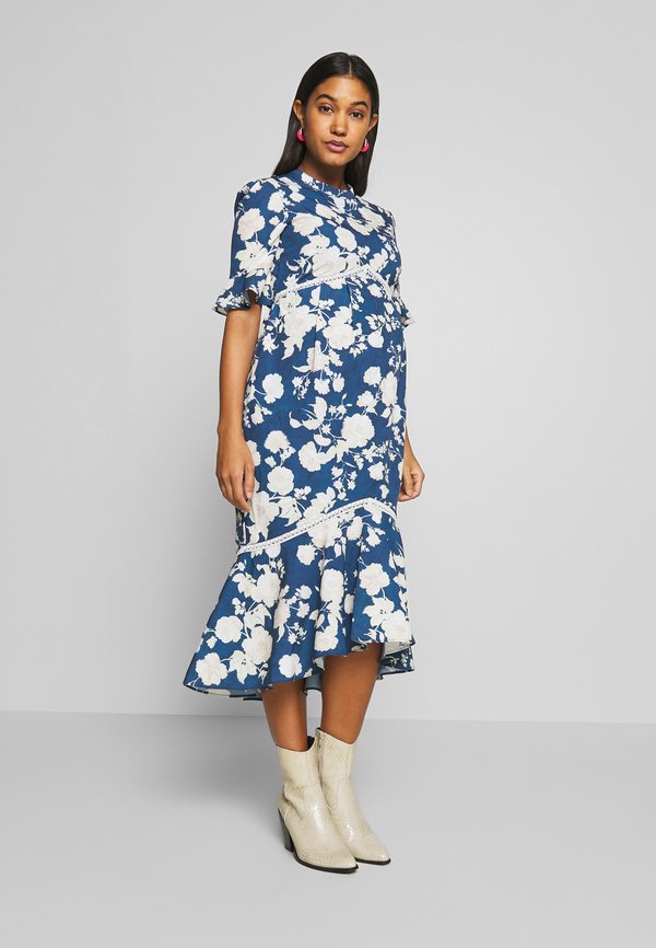 Hope & Ivy Maternity FLUTED SLEEVE SKATER DRESS