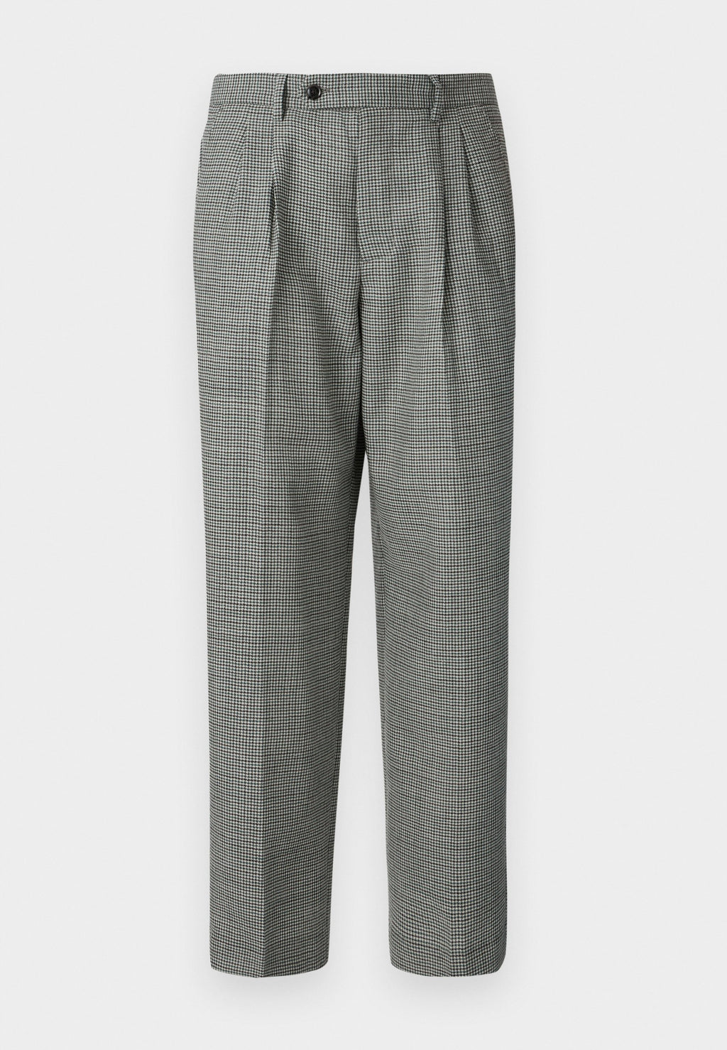 SMART CASUAL PURE WOOL CHECK RELAXED TROUSERS Media 1