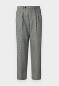 SMART CASUAL PURE WOOL CHECK RELAXED TROUSERS Media 1