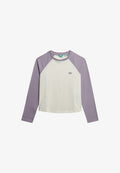 Superdry & Co ESSENTIAL LOGO LONG SLEEVE  - Long sleeved top - off white brassica lilac