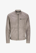 Jack & Jones Synthetic leather Synthetic leather - Faux leather jacket - beige