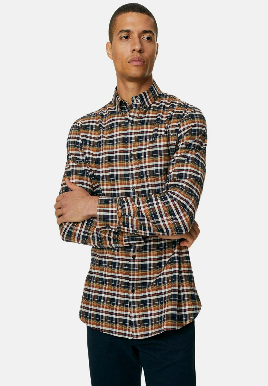 Marks & Spencer EASY IRON CHECK OXFORD