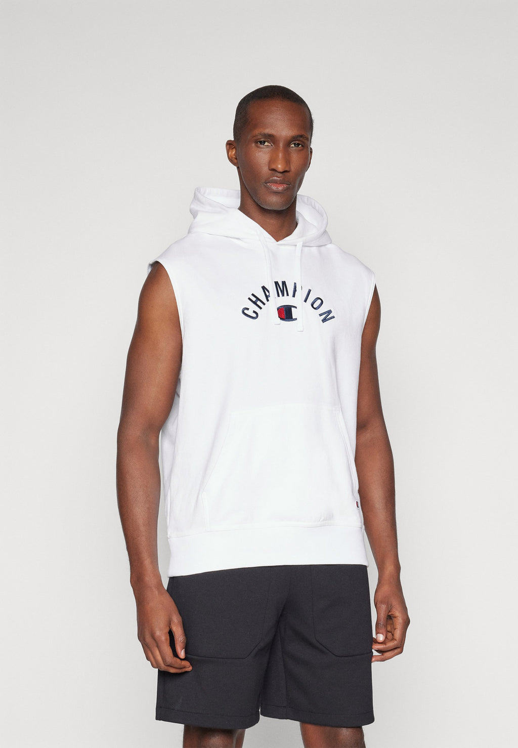 Champion ICONS SLEEVELESS HOODIE WITH CENTRAL LOGO