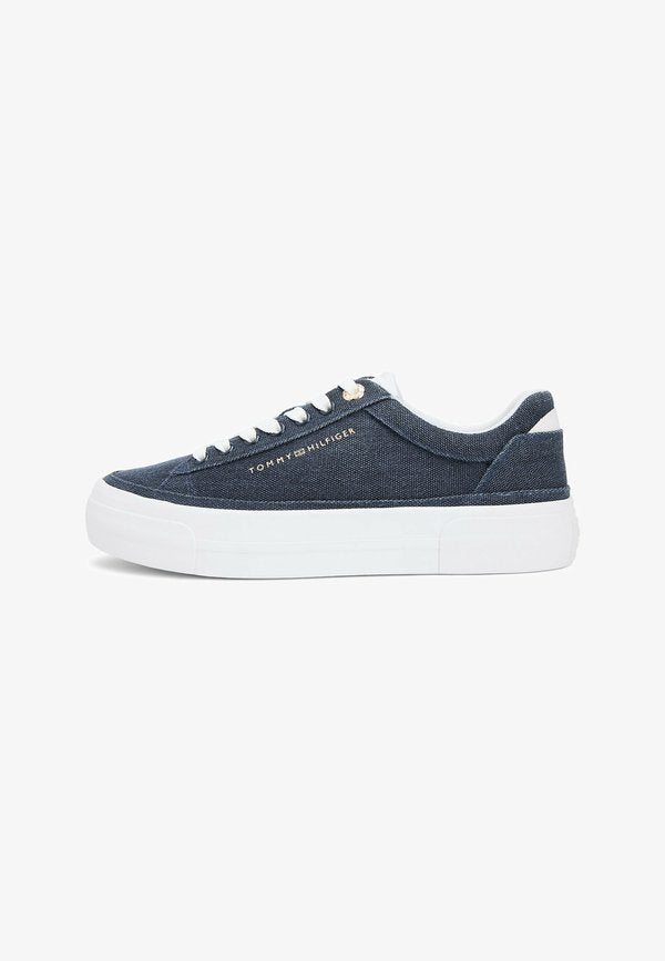 Tommy Hilfiger FOXING WASHED PLATFORM  - Trainers - space blue