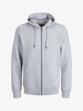 Jack & Jones JJEBRADLEY ZIP HOOD - Zip-up sweatshirt - light grey melange