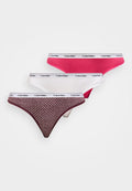 Calvin Klein Underwear THONG LOGO ICON 3 PACK  - Thong - innuendo/dark berry