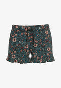 s.Oliver SCHLAF - Pyjama bottoms - petrol geblümt