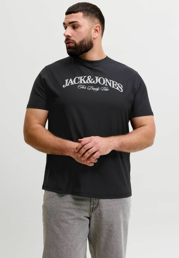 Jack & Jones Plus Size - Print T-shirt - black