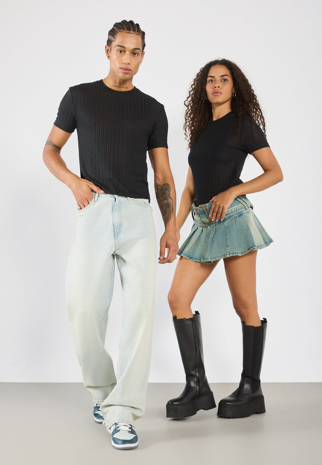 YOURTURN SHEER RIB T SHIRT UNISEX