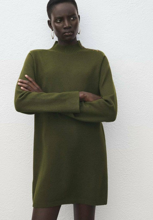 Mango Jumper dress - khaki