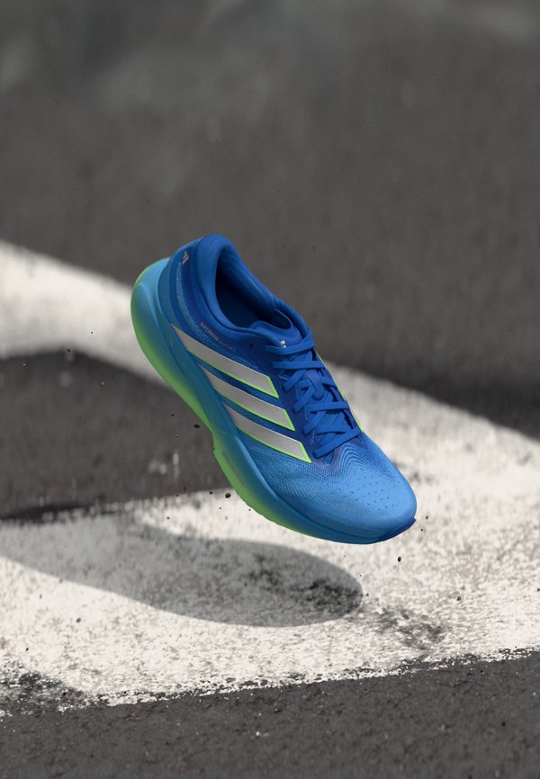adidas Performance SUPERNOVA SOLUTION 3 - Road running shoes - lucky blue/silver-coloured metallic/lime burst