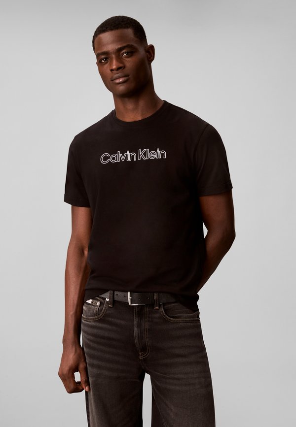 Calvin Klein LOGO GRAPHIC UNISEX - Print T-shirt - black