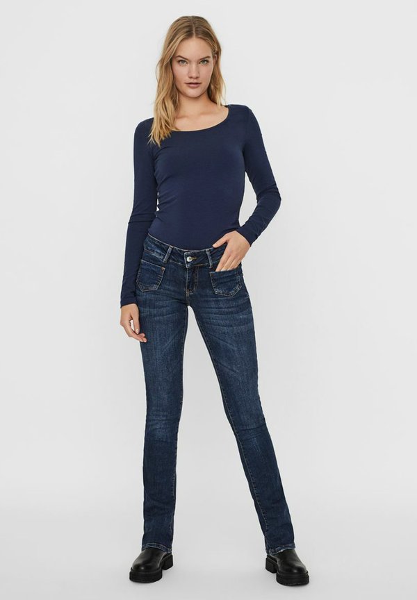 Vero Moda 2ER PACK - Long sleeved top - black iris