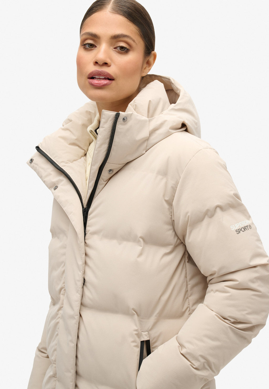 Superdry & Co HOODED LONGLINE PUFFER