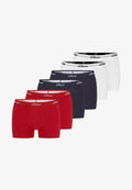 s.Oliver 6 PACK - Trunks - rot dunkelblau weiß