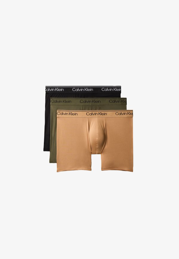 Calvin Klein Underwear BOXER BRIEF 3 PACK - MICROFIBER STRETCH - Boxer briefs - bronze flash, black, olive night