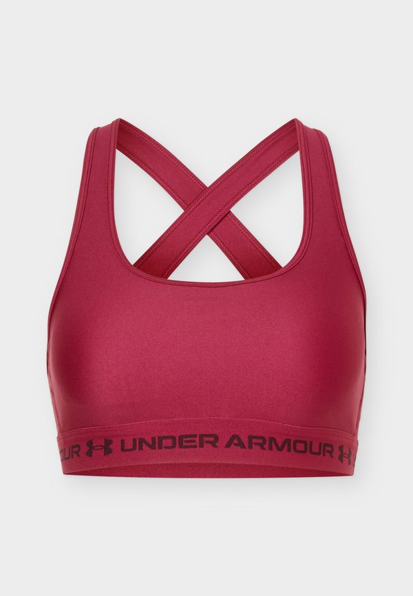 Under Armour CROSSBACK MID BRA - Medium support sports bra - claret/ox blood