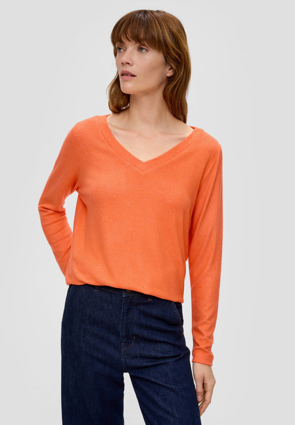 s.Oliver LONGSLEEVE AUS VISKOSEMIX