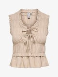 ONLY ONLGOA Linen - Top - oxford tan