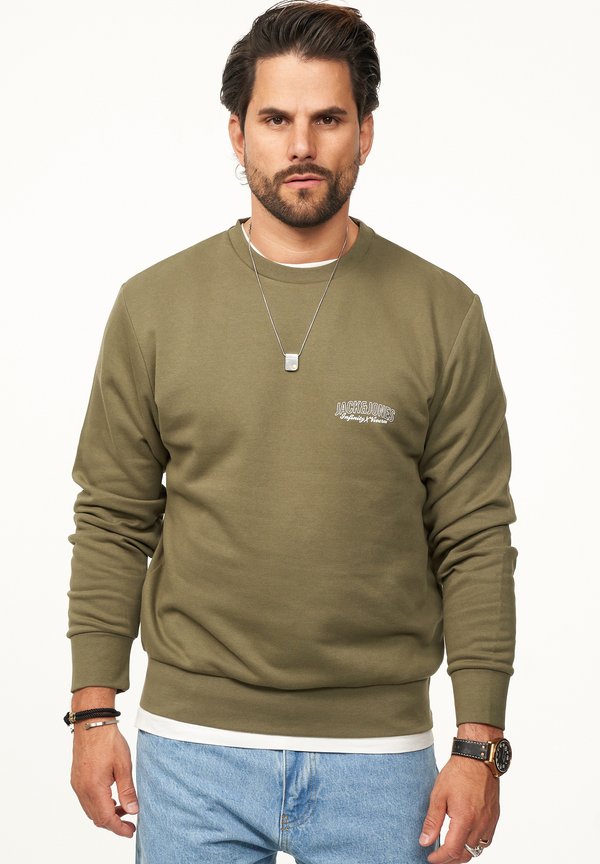 Jack & Jones CREW NECK RUNDHALS PULLOVER - Sweatshirt - kalamata