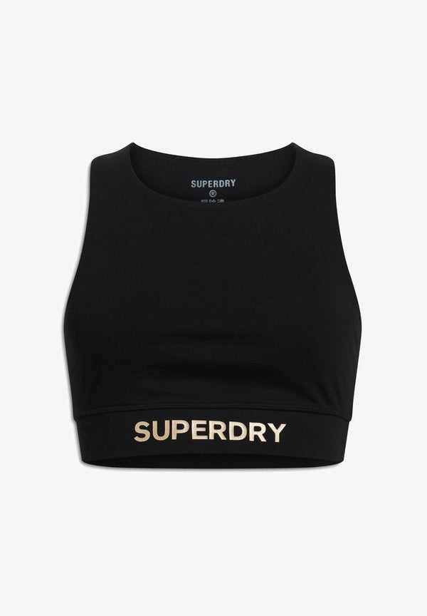 Superdry & Co SPORTSWEAR LOGO TOP - Bustier - black bronze